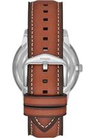Fossil FS5903 Horloge Neutra Minimalist staal-leder zilverkleurig-blauw-bruin 42 mm - thumbnail
