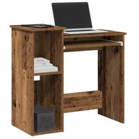 Bureau met schappen 84x40x78 cm bewerkt hout oud houtkleurig - thumbnail