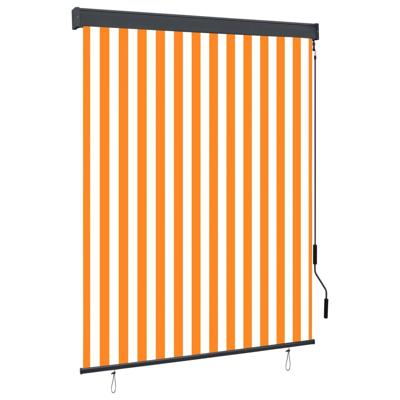 Rolgordijn voor buiten 140x250 cm wit en oranje Rolgordijn voor buiten 140x250 cm wit en oranje