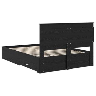 Bedframe met lade met hoofdeinde met opslag Bewerkt hout