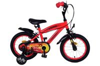 Disney kinderfiets jongens 14 inch rood twee handremmen - thumbnail