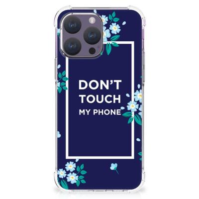 iPhone 15 Pro Max Anti Shock Case Flowers Blue DTMP iPhone 15 Pro Max Anti Shock Case Flowers Blue DTMP