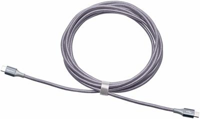 Amazon Basics Snellaadkabel, USB-C naar USB-A 2.0, omwikkeld met nylon vlecht, 480 MBit/s, USB-IF-gecertificeerd, voor Apple iPhone 15, iPad, Samsung Galaxy, tablets, laptops, 3 m, donkergrijs