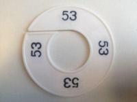 Maatring 9cm wit/zwart 53 - thumbnail