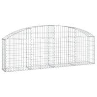 VidaXL Schanskorf gewelfd 200x30x60/80 cm gegalvaniseerd ijzer - thumbnail