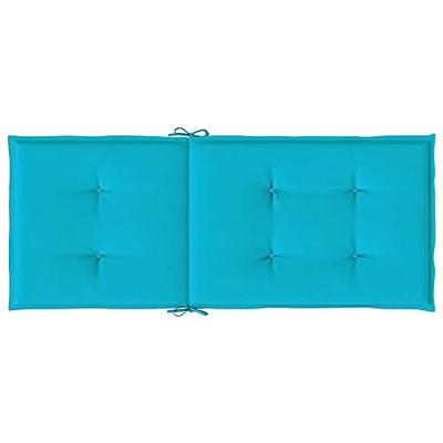 VidaXL Stoelkussens 2 st hoge rug stof turquoise