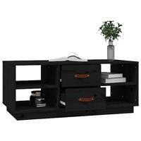 Salontafel 100x50x41 cm massief grenenhout zwart - thumbnail