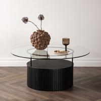 Nohr Ronde Salontafel 'Jilliam' Glas, 90cm - thumbnail