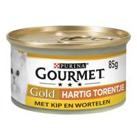 Gourmet Gold Hartig Torentje combipack met kip-wortel, tonijn natvoer kat (85 g) 48 x 85 g - thumbnail
