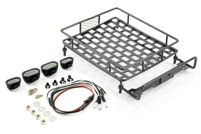 Bagagerek, met 4 lampen, 165x112mm - Zwart