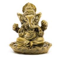 Ganesha Beeld Goudkleurig (6 cm) - thumbnail
