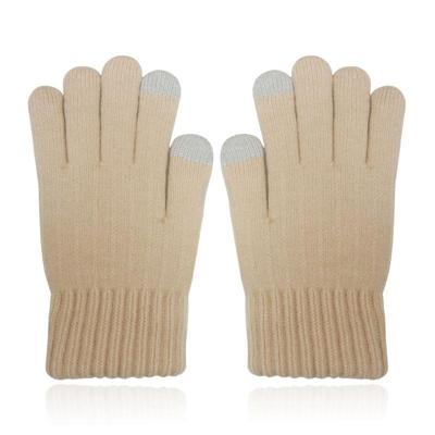 LGT JWLS Beige Gebreide Dameshandschoenen - Extra Warme Voering