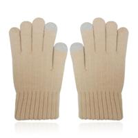 LGT JWLS Beige Gebreide Dameshandschoenen - Extra Warme Voering - thumbnail