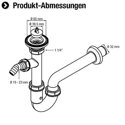 Cornat Buissifon Kunststof 1 1/4 224 - T317416R Cornat Buissifon Kunststof 1 1/4 224 - T317416R
