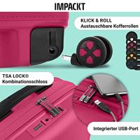 IMPACKT TROLLEY S 4 WIEL 55 CM FLORA PINK - thumbnail