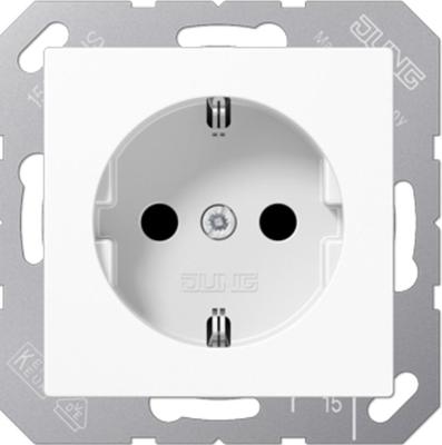 Jung wandcontactdoos randaarde alpine wit glans A1520NWW Jung wandcontactdoos randaarde alpine wit glans A1520NWW