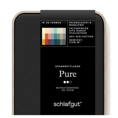 Schlafgut Schlafgut Pure Jersey Hoeslaken S - 90x190 - 100x220 799 Off-Black
