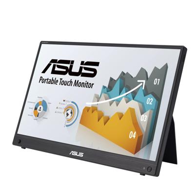 ASUS ZenScreen Touch MB16AMTR portable monitor — 16 inch (15.6 inch viewable), FHD (1920 x 1080), IPS, 10-point touch, Built-in Battery, Hybrid Signal Solution, Mini-HDMI