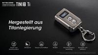 NiteCore TINI 2 Titanium Zaklamp werkt op een accu LED 500 lm 22 g - thumbnail