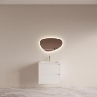 Badmeubelset BWS Riga met Asia Wastafel Wit 60 cm Mat Wit - thumbnail