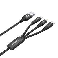 UNITEK C14049BK USB-kabel 1,2 m USB 2.0 USB C Micro-USB B/Lightning Zwart - thumbnail
