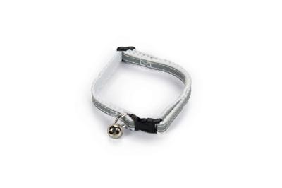 Beeztees reflecterend kattenbandje grijs/wit