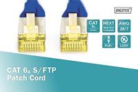 Digitus DK-1644-A-050/B RJ45 Netwerkkabel, patchkabel CAT 6A S/FTP 5.00 m Blauw Halogeenvrij, Verdraaide paren, Snagless, Vlambestendig 1 stuk(s) - thumbnail
