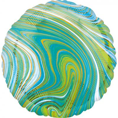 Amscan Folieballon Blue Green Circle 45 Cm Metallic