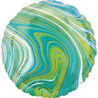 Amscan Folieballon Blue Green Circle 45 Cm Metallic - thumbnail