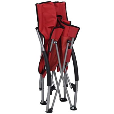 Strandstoelen 2 st inklapbaar stof rood Strandstoelen 2 st inklapbaar stof rood
