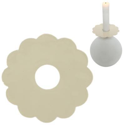 Stjernsund kaarsenring loua bloem beige glans 9,3 cm | 24 stuks