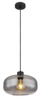 Globo Zwarte hanglampGiuseppe smoke glas - 15566H - thumbnail