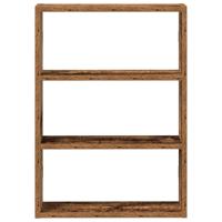 Wandschap 43x9x60 cm bewerkt hout oud houtkleurig - thumbnail