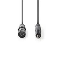 Nedis Gebalanceerde Audiokabel | XLR 3-Pins Male naar 3,5 mm Male | 1.5 m | 1 stuks - COTH15300GY15 COTH15300GY15 - thumbnail