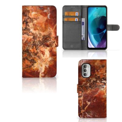 Motorola Moto G51 5G | Bookcase | Marmer Bruin Motorola Moto G51 5G | Bookcase | Marmer Bruin