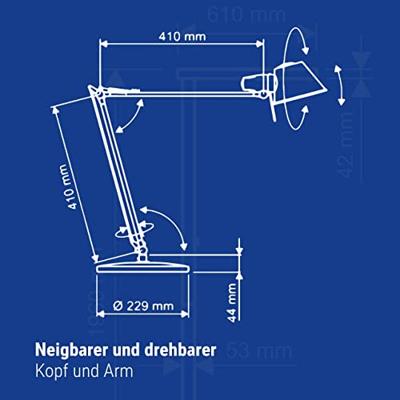 Bureaulamp MAUL Rock LED voet zilvergrijs
