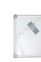 MAUL bordwisser Pro magnetisch met vlies, 11.4x5.7cm, refill mogelijk grijs - thumbnail