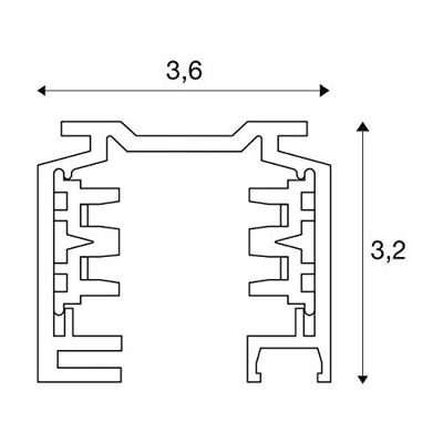 Eutrac 145200 230V-railsysteemcomponenten Rail Contactrail Zwart Eutrac 145200 230V-railsysteemcomponenten Rail Contactrail Zwart