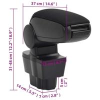 Armsteun 12x37x(31-48) cm ABS zwart - thumbnail