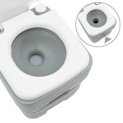 VidaXL Camping toilet set 2 pcs grijs 50,5 x 33 x 103 cm