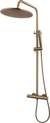 Saqu Shine regendoucheset Ø25cm geborsteld koper