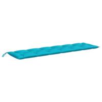 Tuinbankkussen 200x50x7 cm stof turquoise - thumbnail