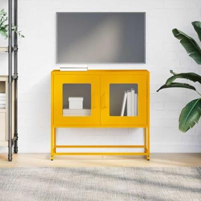 Tv-meubel 68x39x60,5 cm koudgewalst staal mosterdgeel Tv-meubel 68x39x60,5 cm koudgewalst staal mosterdgeel
