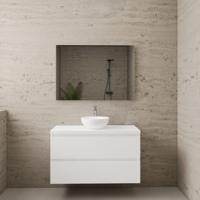ACTIE BWS Badmeubel | Paris | Hoogglans Wit | 100 cm | met topplaat - thumbnail