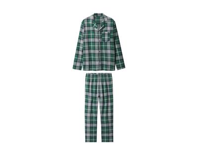 esmara Men Flanellen heren pyjama (Groen, XL)