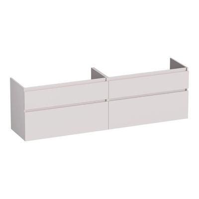 Brauer Delight - Onderkast - 160 cm - met 4 Softclose Lades Greeploos en 2 Sifon Uitsparingen - Mat Zand