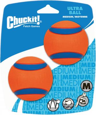 CHUCKIT ULTRA BAL MEDIUM 6X6X6 CM 2 ST CHUCKIT ULTRA BAL MEDIUM 6X6X6 CM 2 ST