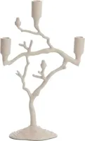 Light & Living kandelaar aluminium jardia 26x11x42cm crème - thumbnail