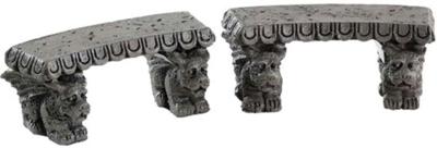 Gargoyle stone benches set of 2 - Lemax
