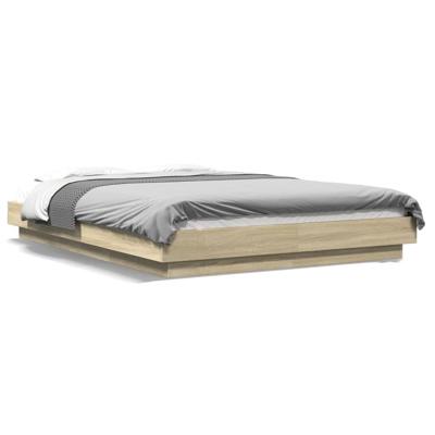 Bedframe bewerkt hout sonoma eikenkleurig 90x190 cm